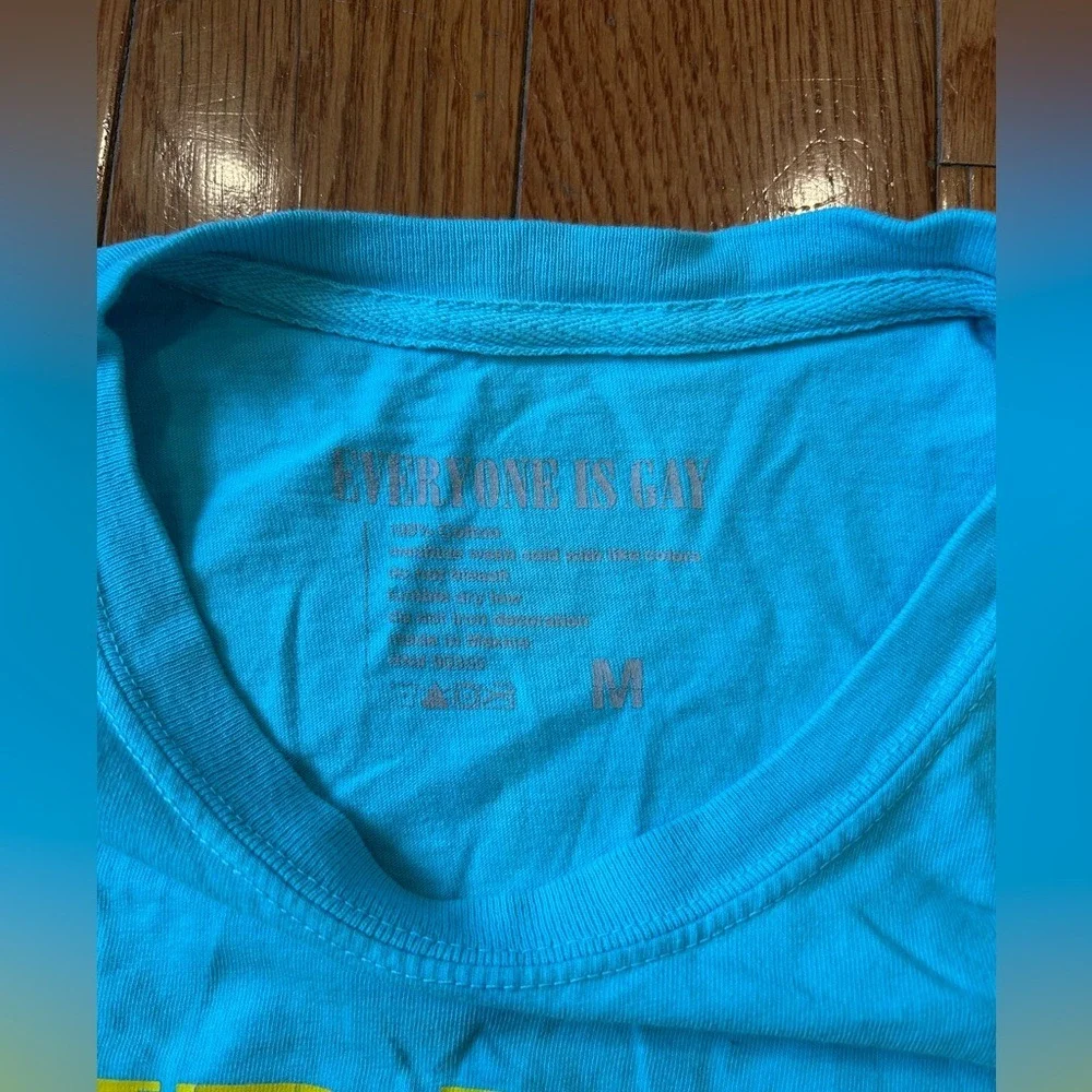 Vintage Nirvana T Shirt Size M Blue Smiley Face Come As You Are Everyone Is Gay - Picture 3 of 7